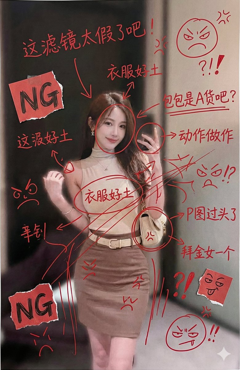 Image Generation with Handwritten Chinese Annotations and Trolling — Nano Banana Pro AI Generated Image