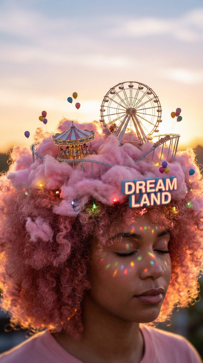Head-top Diorama Prompt for Nano Banana Pro Agent V1.2 (Afro/Cloud Amusement Park) — Nano Banana Pro AI Generated Image
