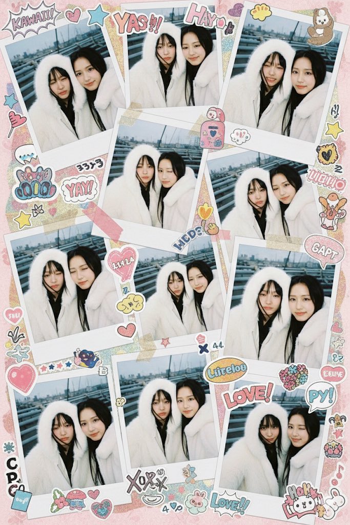 Kawaii Stylebook Collage with Polaroid Effect — Nano Banana Pro AI Generated Image