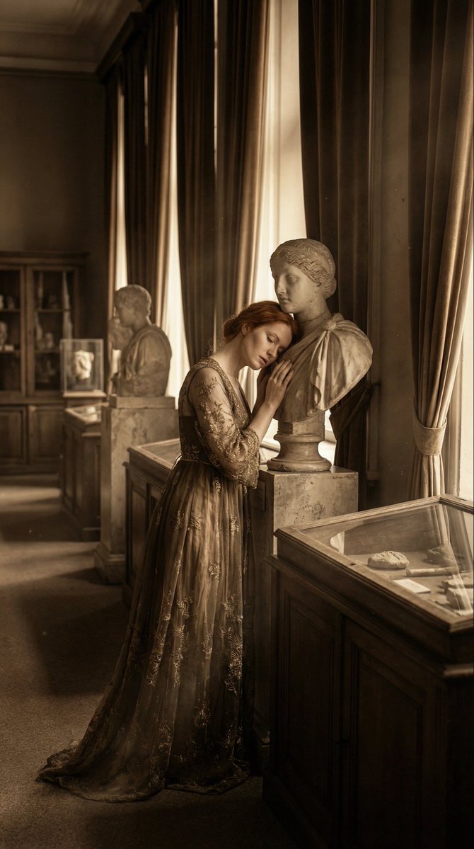 Melancholic Marble Bust Portrait — Nano Banana Pro AI Generated Image