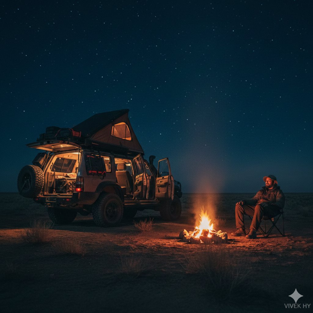 Desert Camping Scene (Hyper-realistic Night) — Nano Banana Pro AI Generated Image