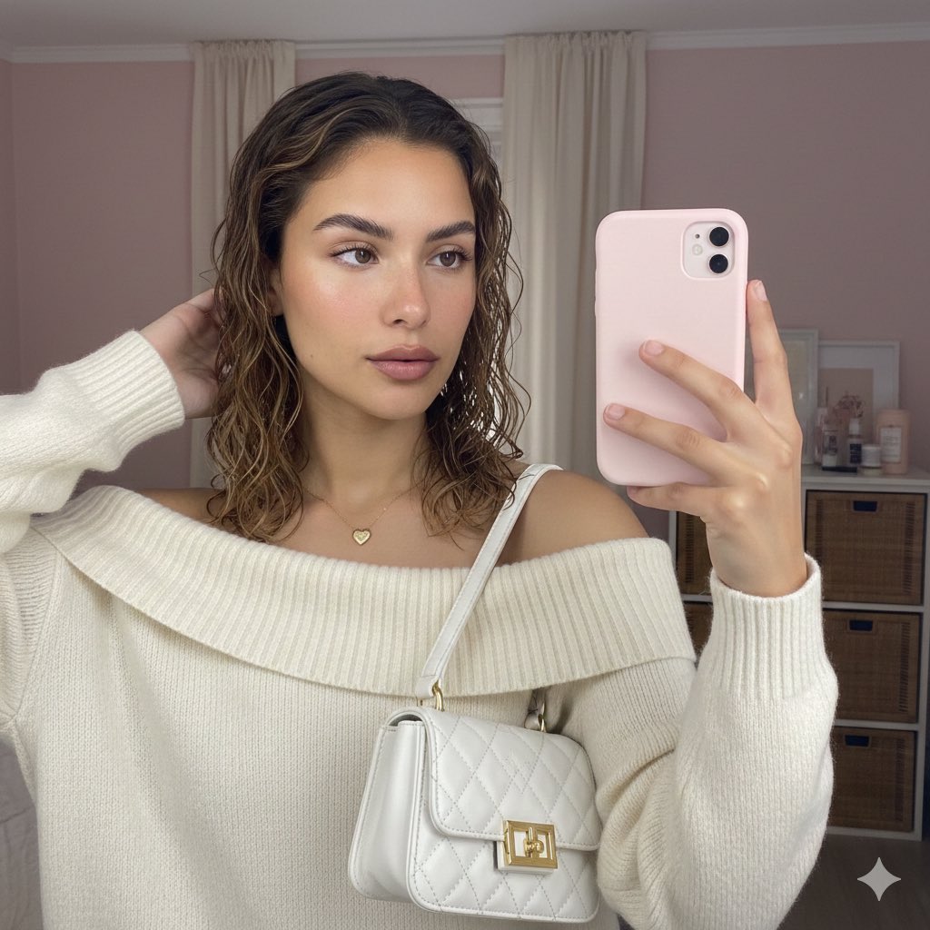 Soft Intimate Mirror Selfie (Reference-Based Generation) — Nano Banana Pro AI Generated Image