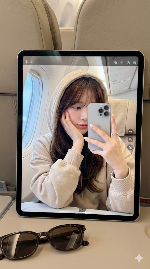 Hyper-Realistic Reflection Portrait Prompt — Nano Banana Pro AI Generated Image