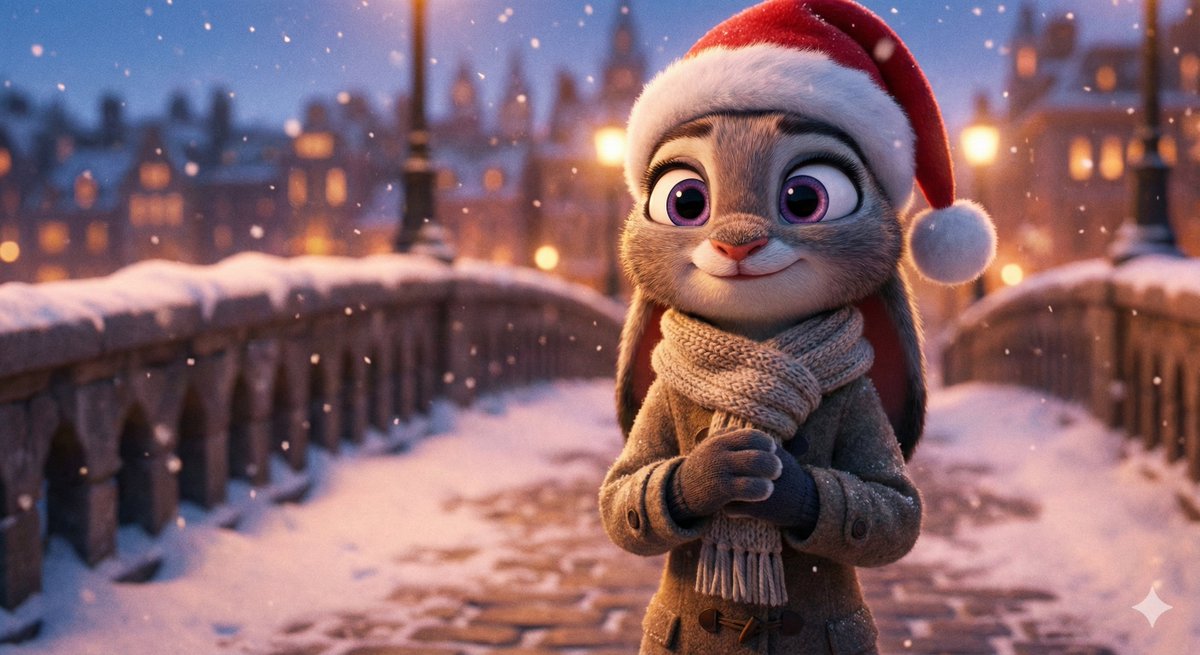 Cinematic Winter Scene of Judy Hopps Prompt — Nano Banana Pro AI Generated Image