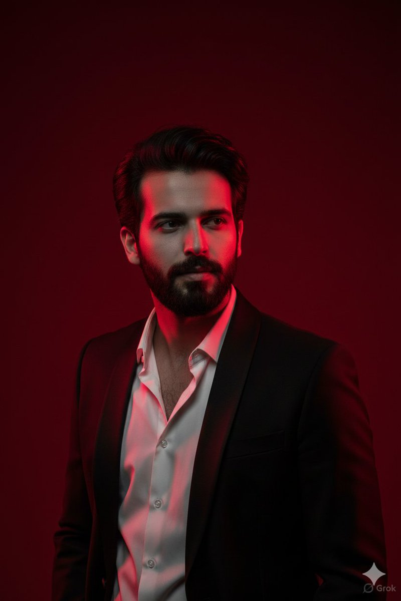 Cinematic Portrait with Dramatic Red Lighting — Nano Banana Pro AI Generated Image