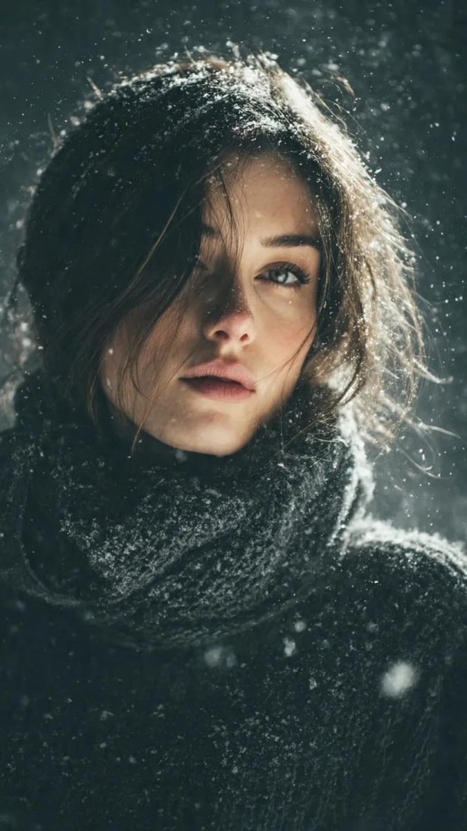 Winter Forest Portrait with Backlight — Nano Banana Pro AI Generated Image