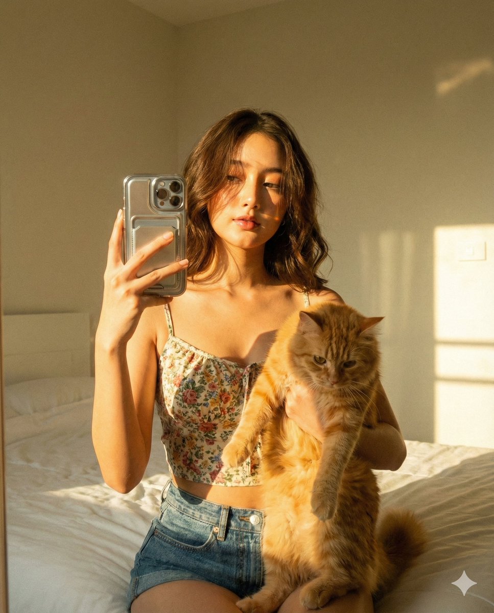 Early 2000s Digital Camera Mirror Selfie — Nano Banana Pro AI Generated Image