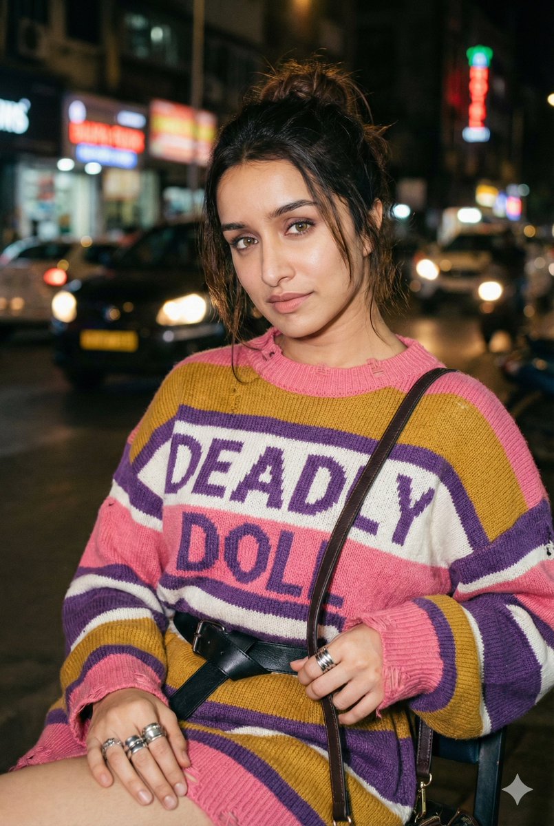 Editorial Nighttime Urban Portrait with Identity Preservation — Nano Banana Pro AI Generated Image