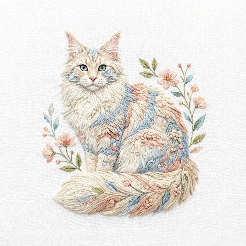 Akita Dog Embroidered Patch Design — Nano Banana Pro AI Generated Image