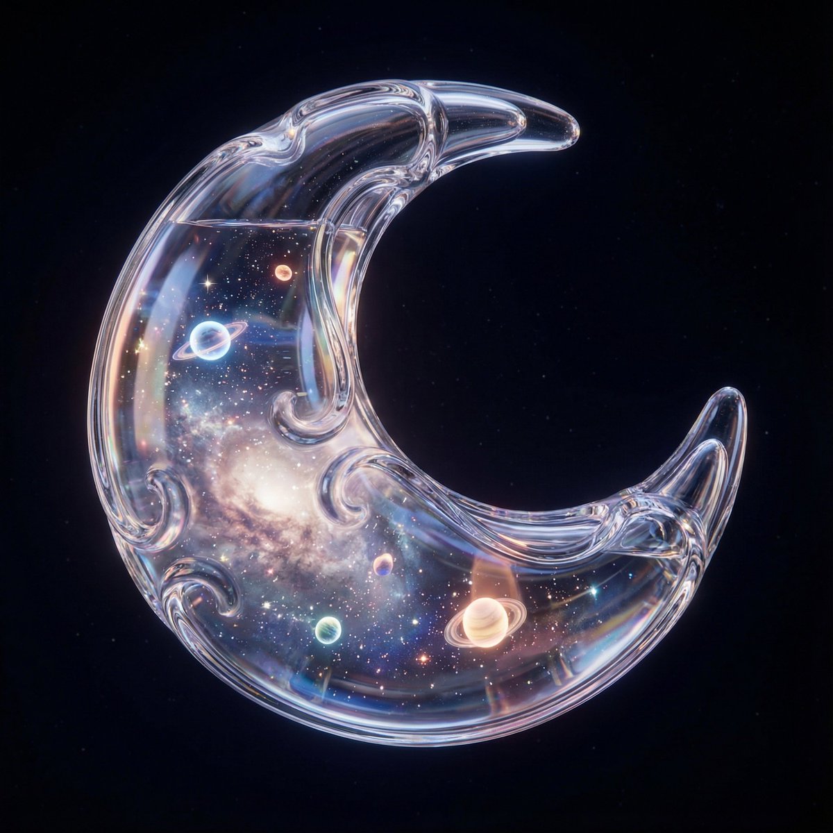 Hyper-Realistic 3D Simulation Prompt: Crescent Moon Vessel — Nano Banana Pro AI Generated Image