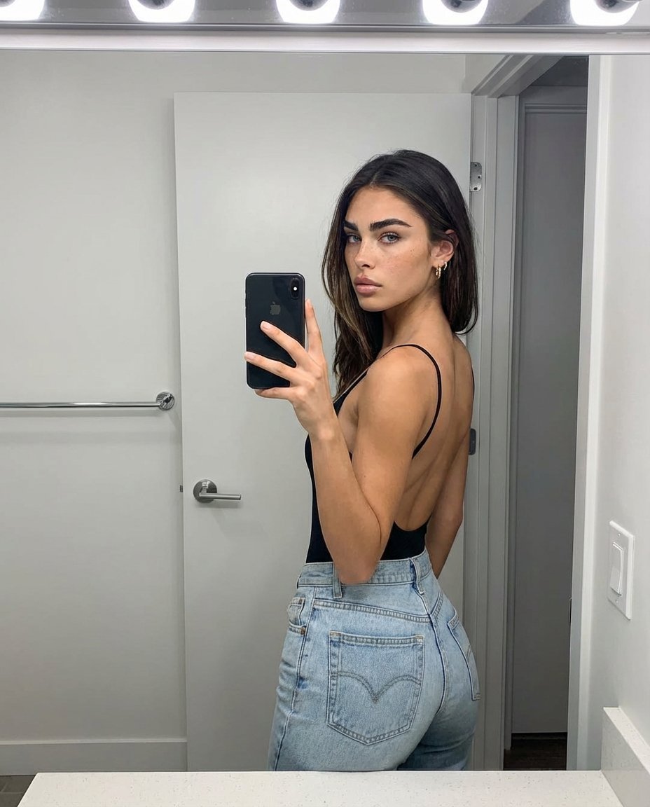 Viral TikTok Mirror Selfie Prompt — Nano Banana Pro AI Generated Image