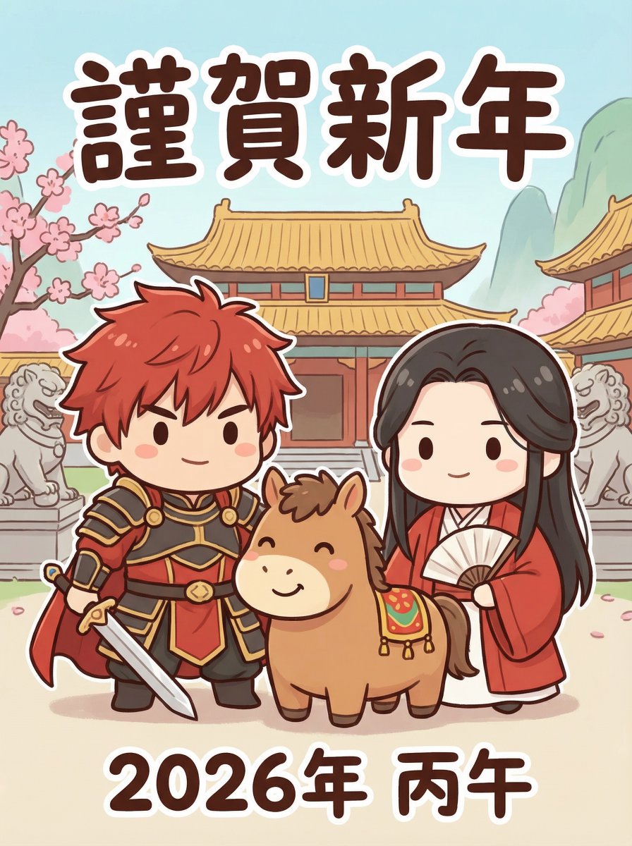 Chibi Character New Year's Card Design Prompt (2026) — Nano Banana Pro AI Generated Image