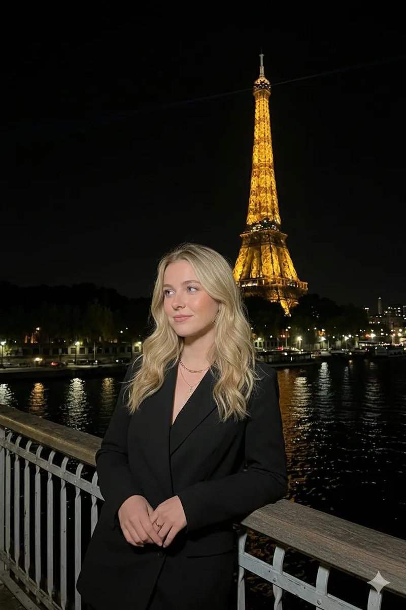 Paris Night Flash Photography (Eiffel Tower) — Nano Banana Pro AI Generated Image