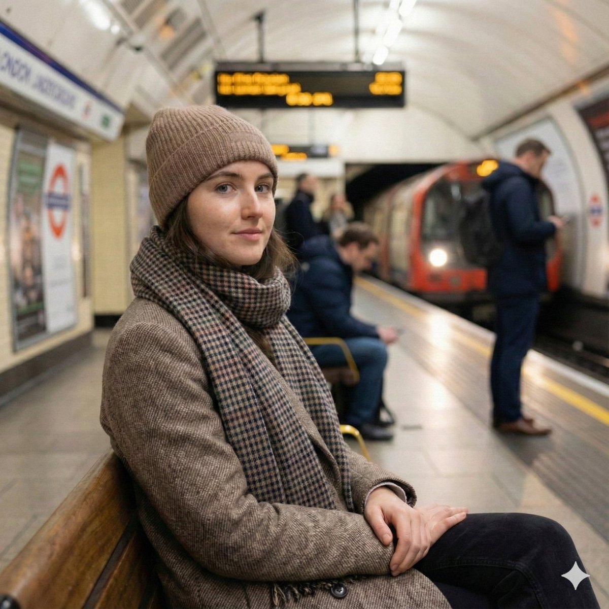 Introspective London Underground Portrait — Nano Banana Pro AI Generated Image