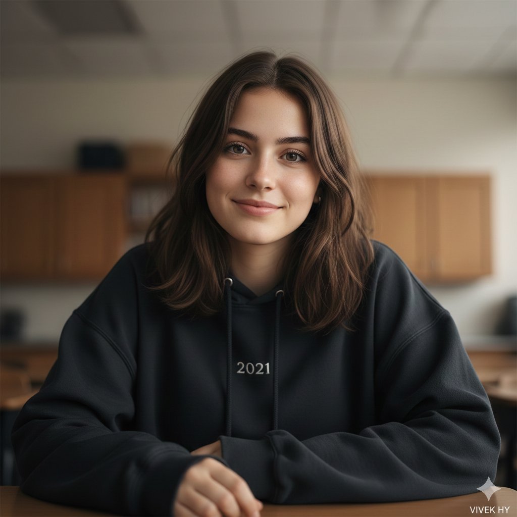 Natural Candid Classroom Portrait with Identity Lock — Nano Banana Pro AI Generated Image