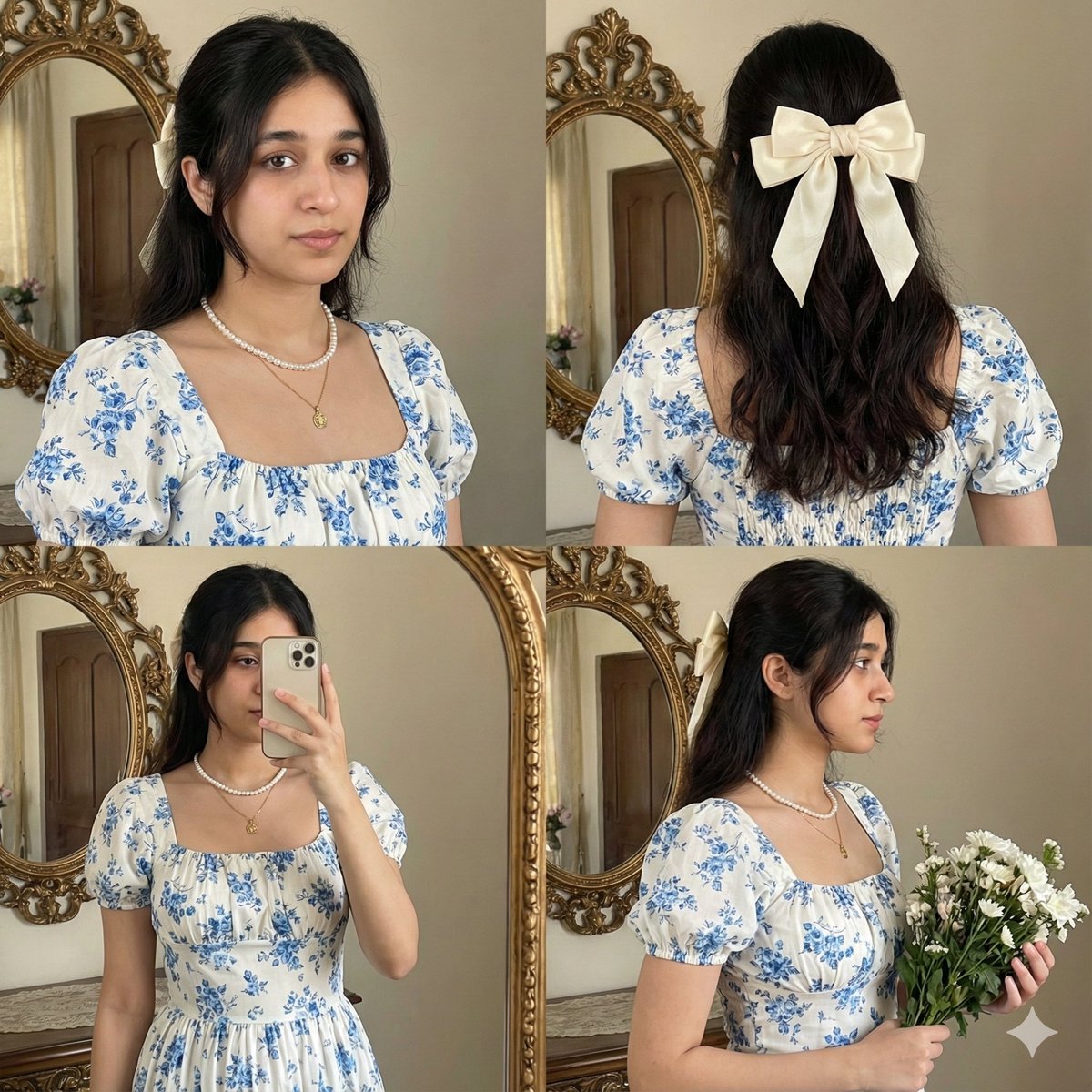 2x2 Collage with Strict Identity and Pose Matching — Nano Banana Pro AI Generated Image