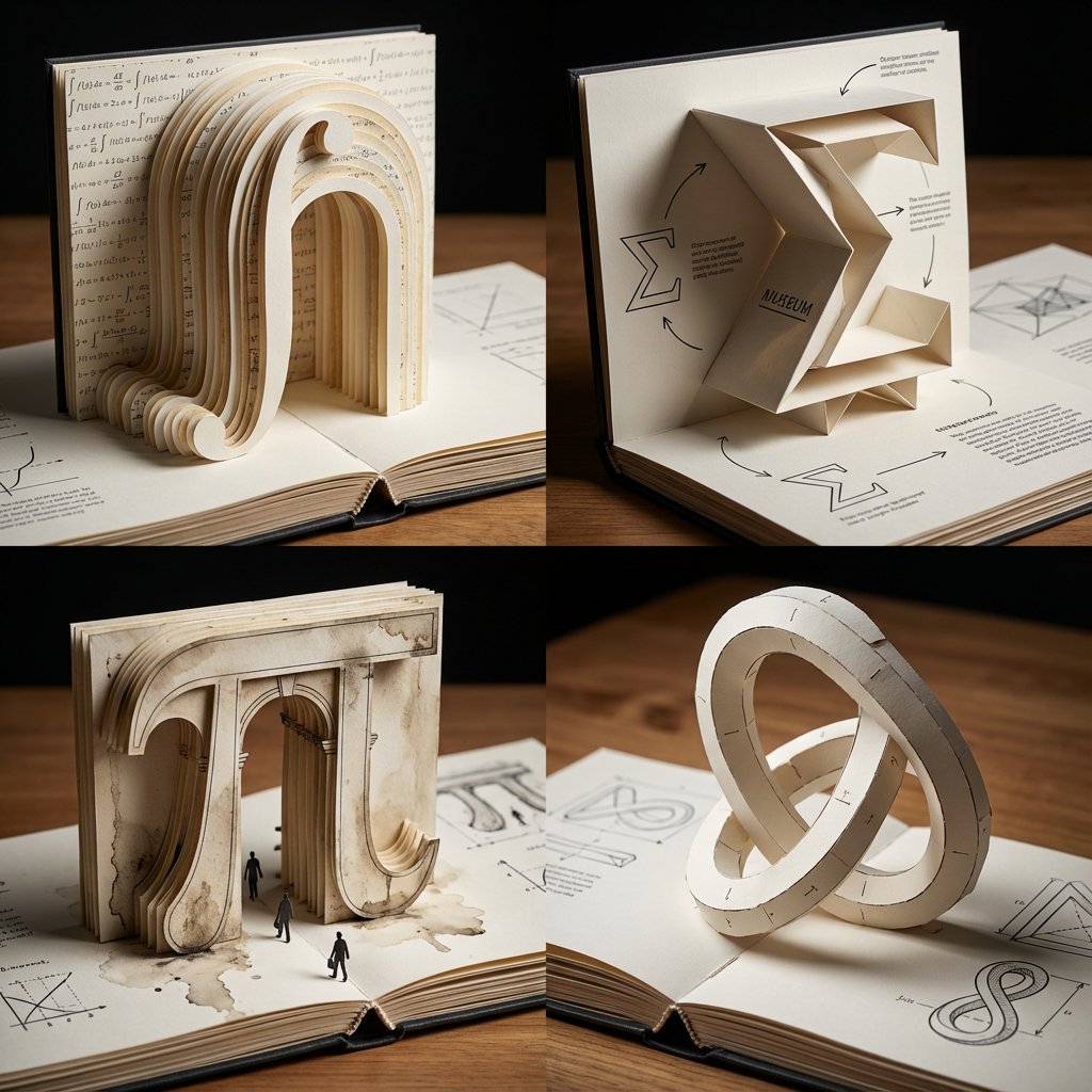 Pop-Up Paper Engineering of Mathematical Symbols — Nano Banana Pro AI Generated Image