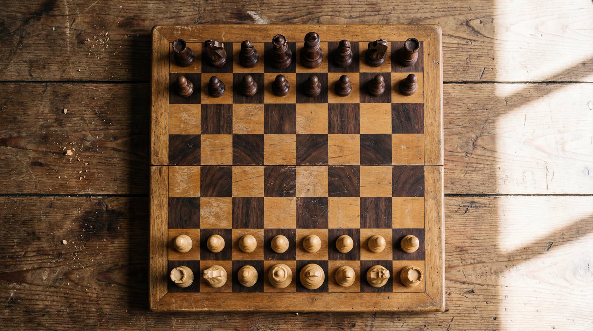 Top View of Chess Board in Starting Position — Nano Banana Pro AI Generated Image