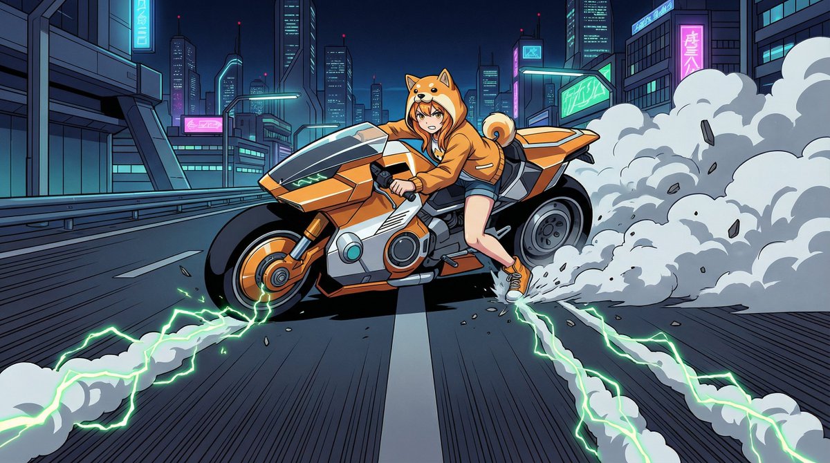 AKIRA 'Slide Brake Scene' Recreation Prompt — Nano Banana Pro AI Generated Image