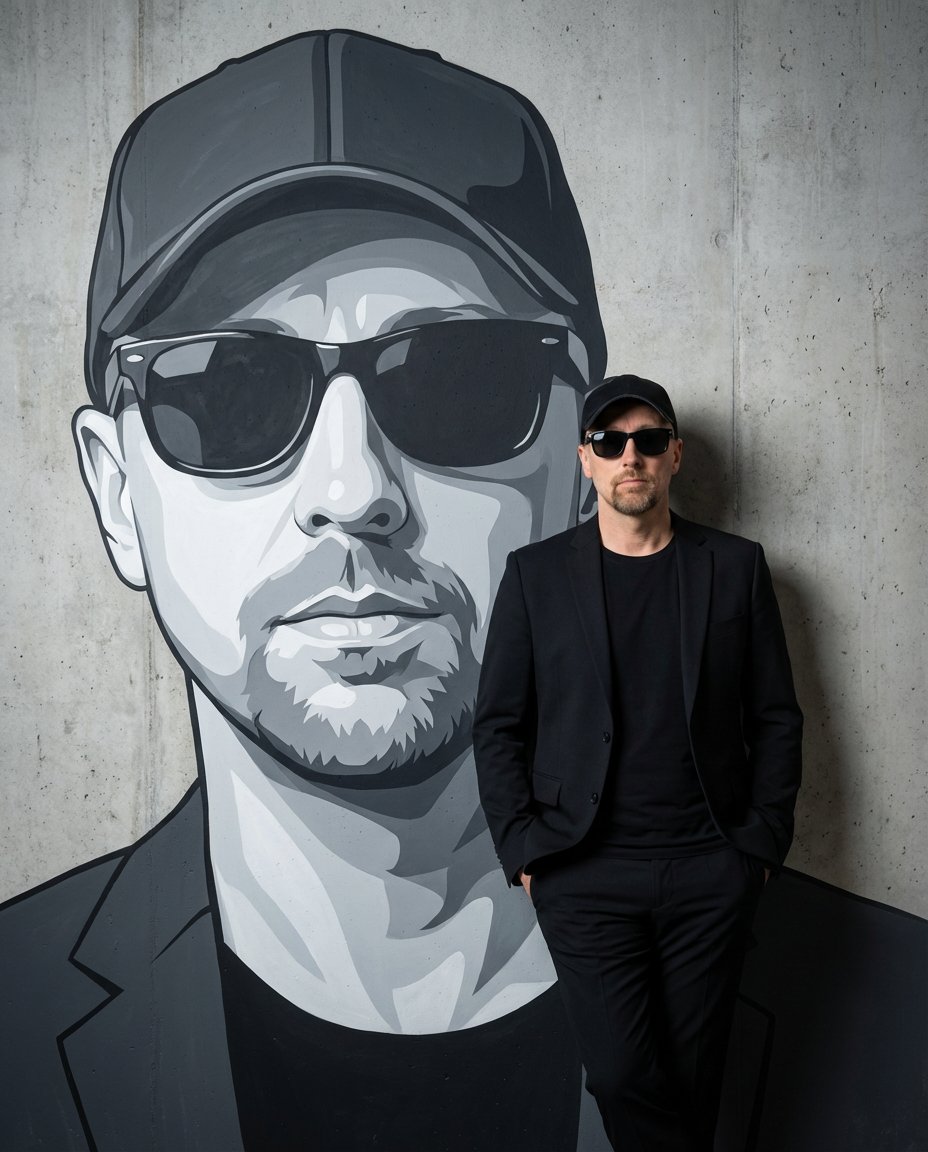 Personalized Mural Studio Portrait — Nano Banana Pro AI Generated Image