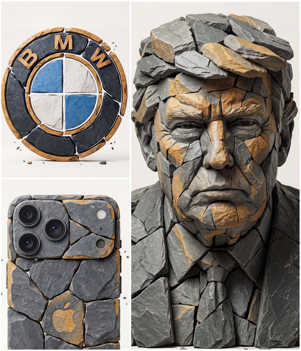 Image to Fragmented Stone Sculpture Style Transfer — Nano Banana Pro AI Generated Image