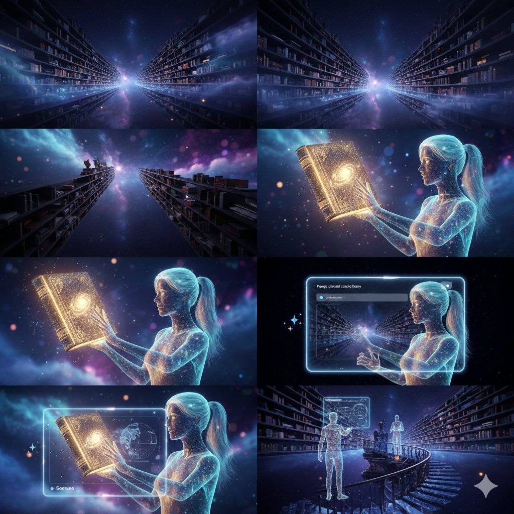 Ethereal Cosmic Library — Nano Banana Pro AI Generated Image
