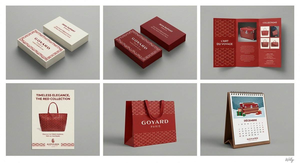 6-Panel Brand Identity Grid Mockup — Nano Banana Pro AI Generated Image