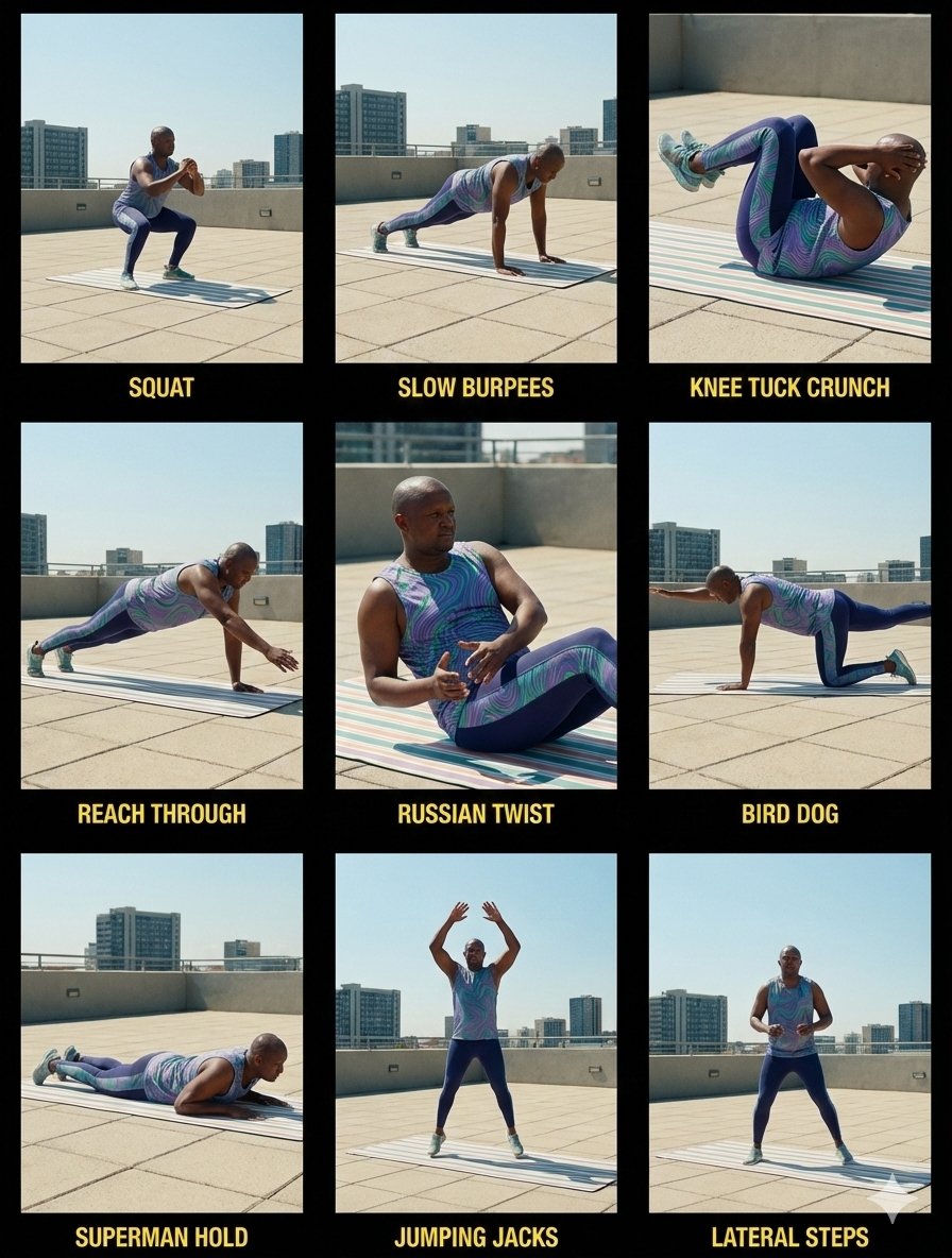 Cinematic 3x3 Workout Contact Sheet Generation Prompt — Nano Banana Pro AI Generated Image