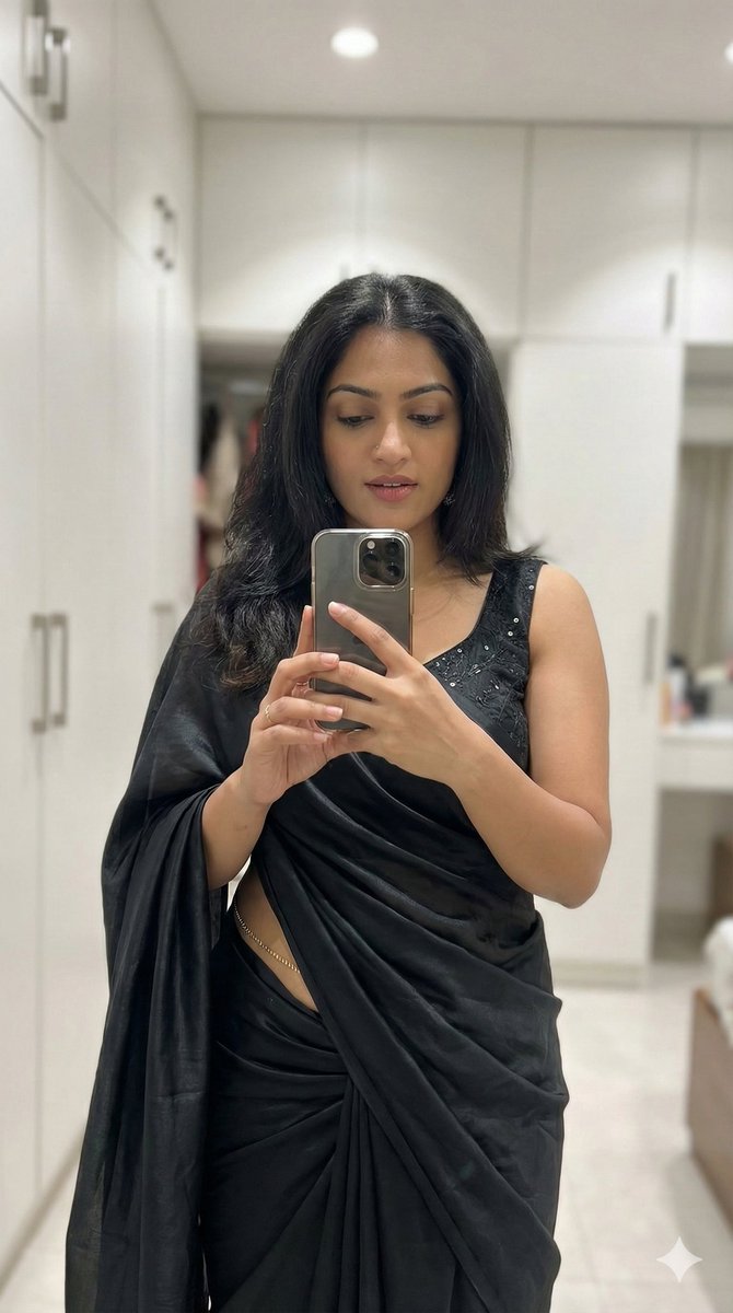 Ultra-Photorealistic Saree Mirror Selfie — Nano Banana Pro AI Generated Image