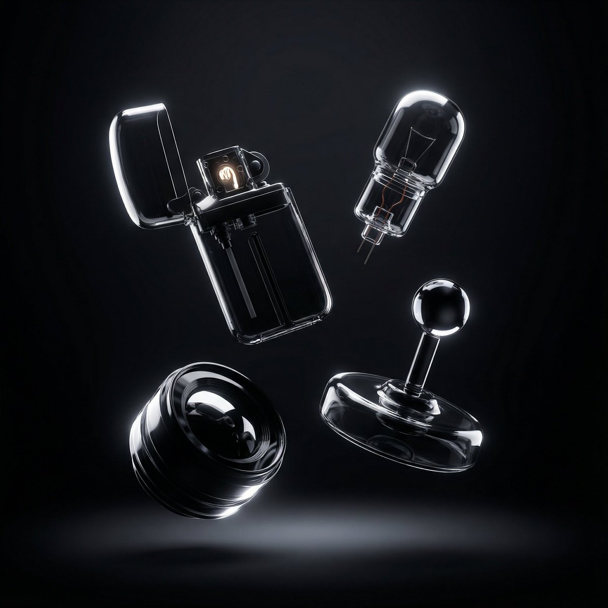 Ultra-Modern Transparent Black Hyperrealism — Nano Banana Pro AI Generated Image