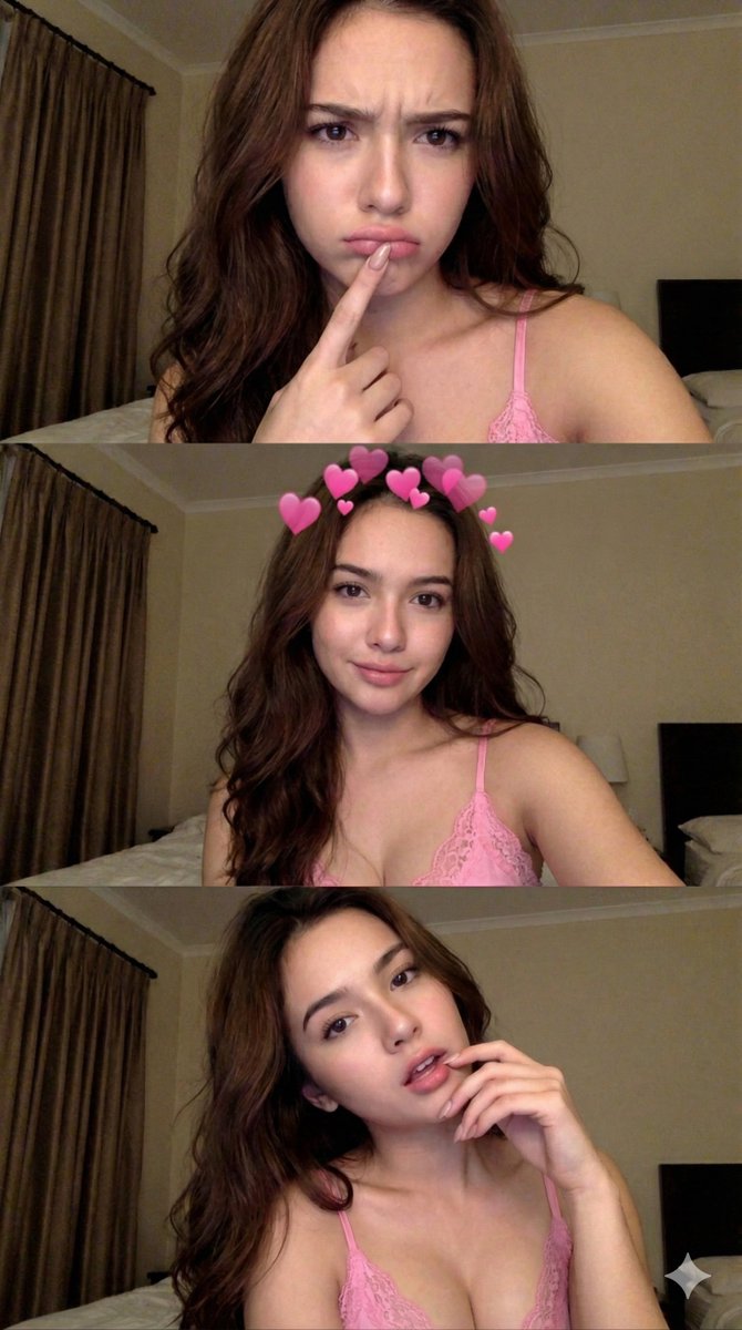 Vertical Three-Panel Collage Selfie in Low Light — Nano Banana Pro AI Generated Image