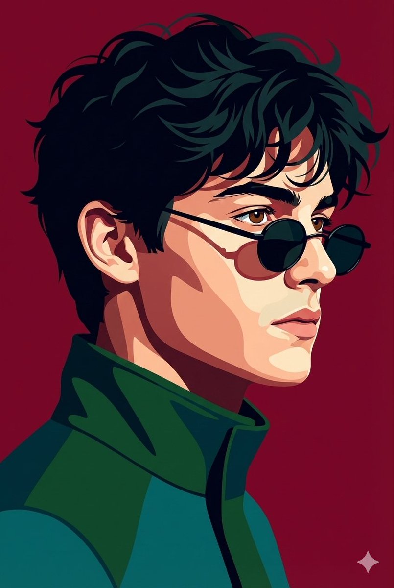 Vectorized Profile Portrait with Textural Detail — Nano Banana Pro AI Generated Image