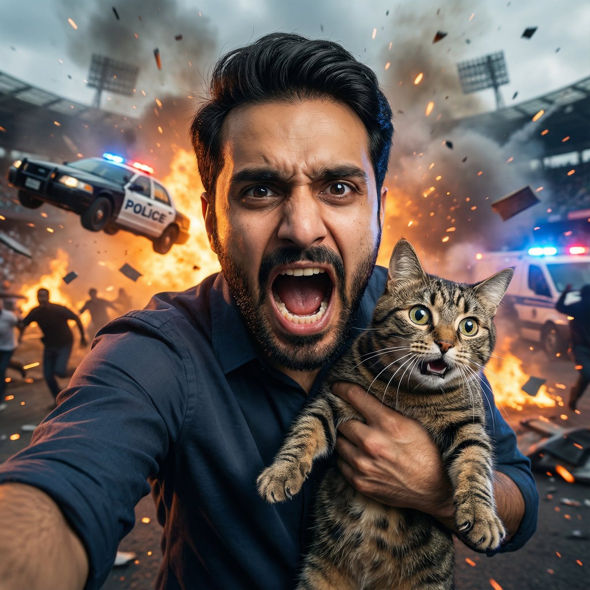 Cinematic Action Scene Identity Preservation Prompt — Nano Banana Pro AI Generated Image