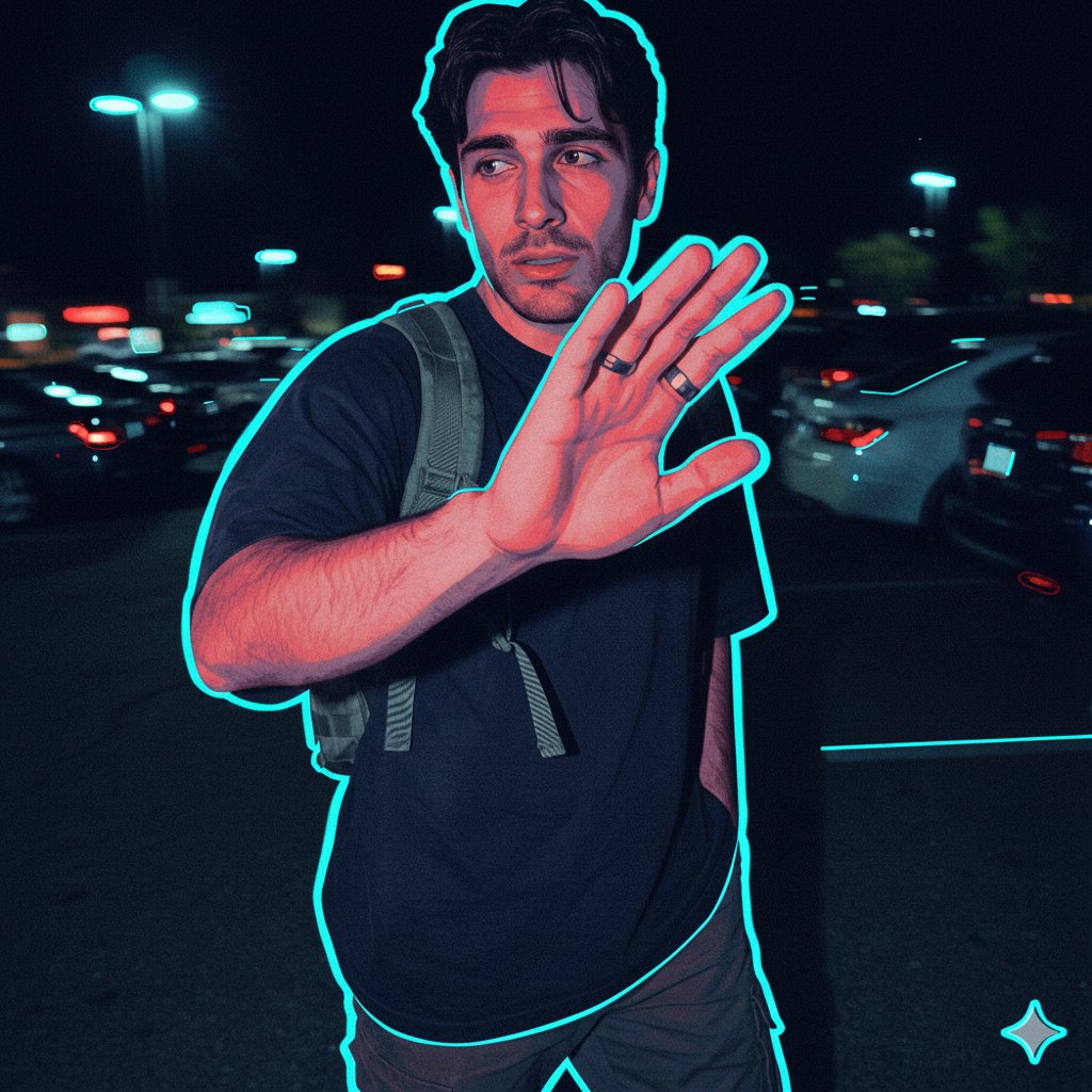 Synthwave Noir Vector Style Transfer Prompt — Nano Banana Pro AI Generated Image