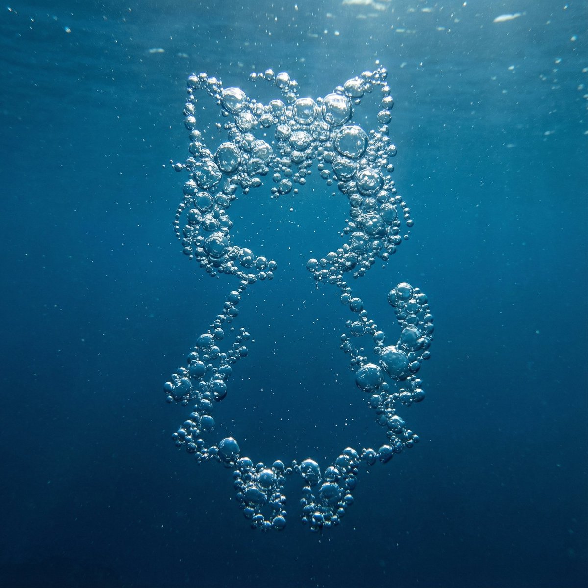 Underwater Bubble Silhouette Prompt — Nano Banana Pro AI Generated Image