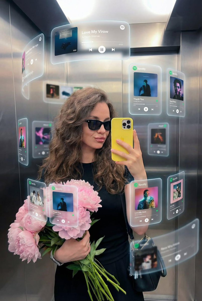 Augmented Reality Spotify Player Visual Prompt — Nano Banana Pro AI Generated Image