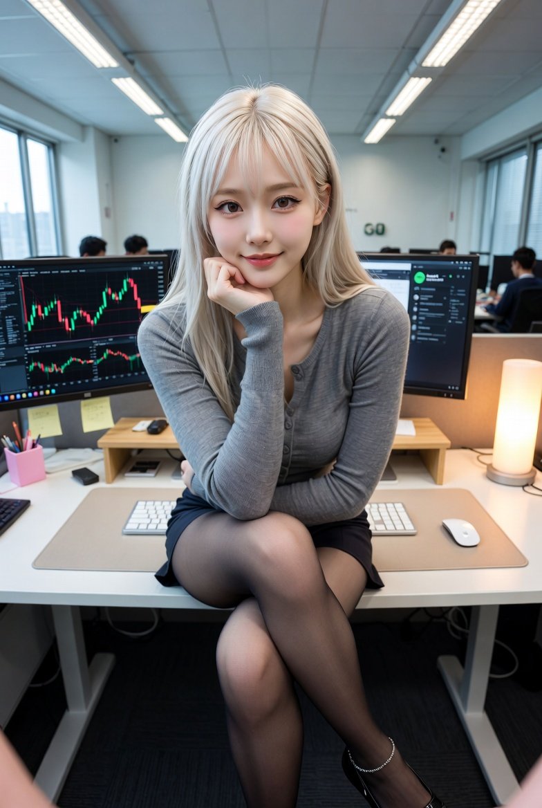 Corporate Office Trading Floor Selfie Prompt — Nano Banana Pro AI Generated Image