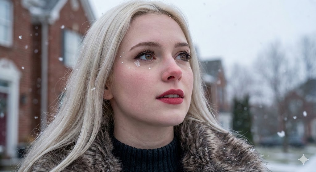 Hyper-Photorealistic Winter Glamour Close-up Prompt — Nano Banana Pro AI Generated Image