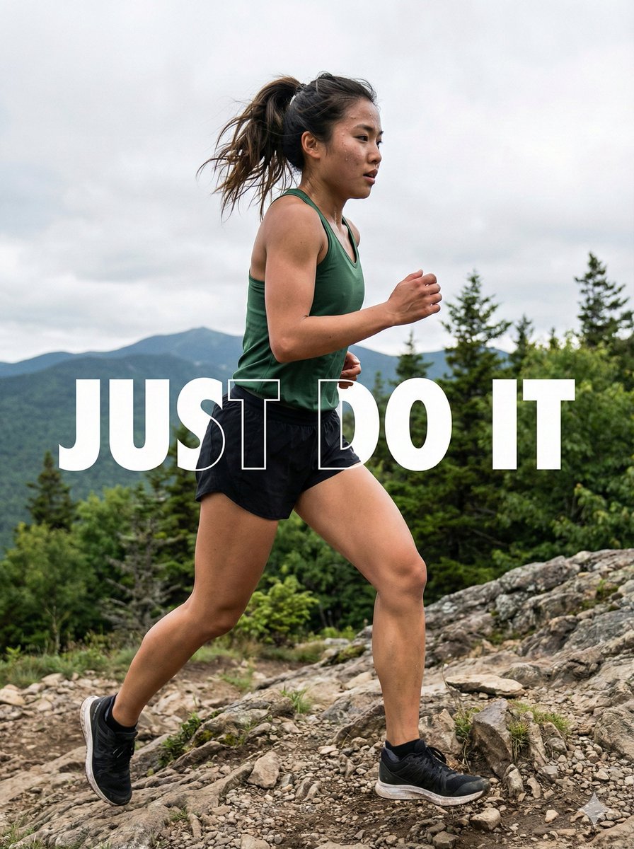 Motivational Trail Running Action Shot Prompt — Nano Banana Pro AI Generated Image