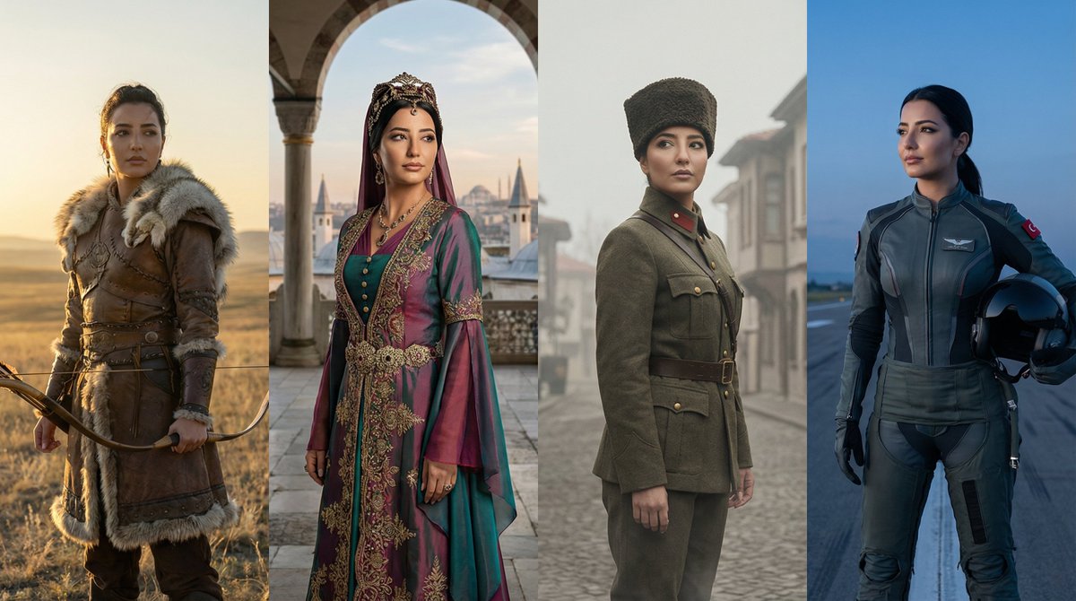 Turkish History Character Grid — Nano Banana Pro AI Generated Image