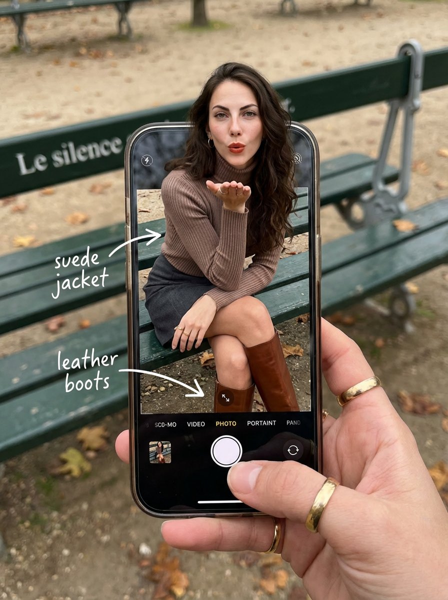 OOTD Breakdown Smartphone Pop-out Illusion — Nano Banana Pro AI Generated Image