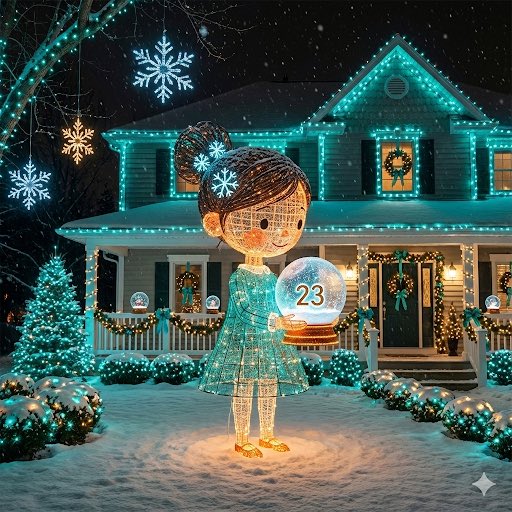 Image-to-Outdoor Christmas Decor Prompt — Nano Banana Pro AI Generated Image