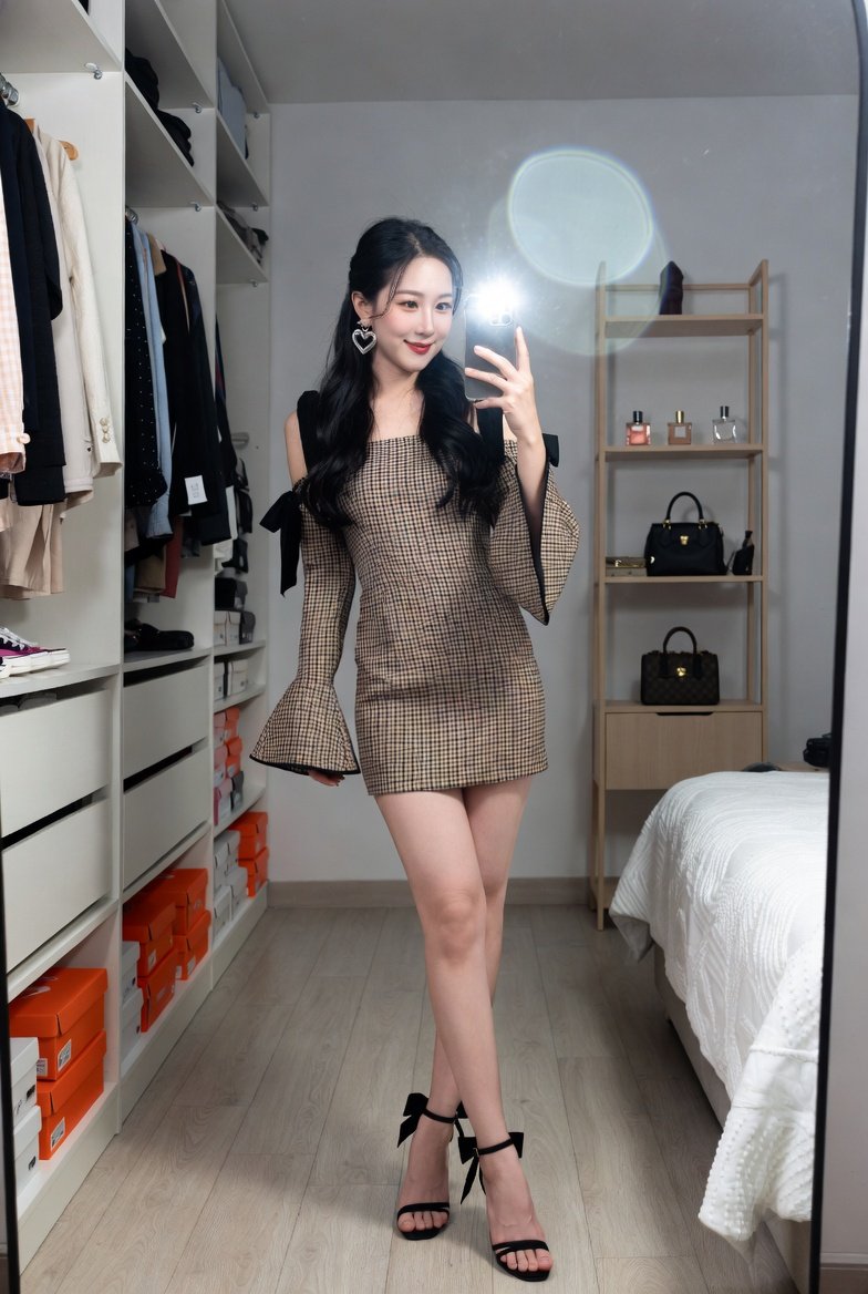 Mirror Selfie in Walk-In Closet Prompt — Nano Banana Pro AI Generated Image