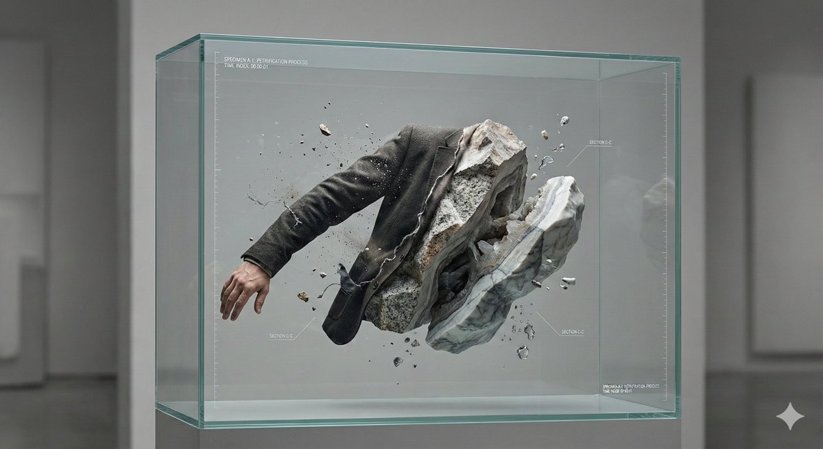 Surreal Abstract Concept Contained in a Display Case — Nano Banana Pro AI Generated Image