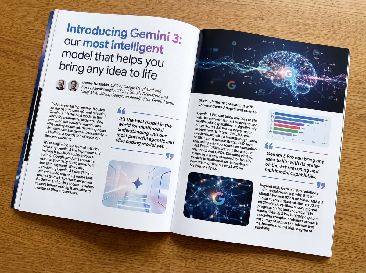 Glossy magazine article layout from long text — Nano Banana Pro AI Generated Image