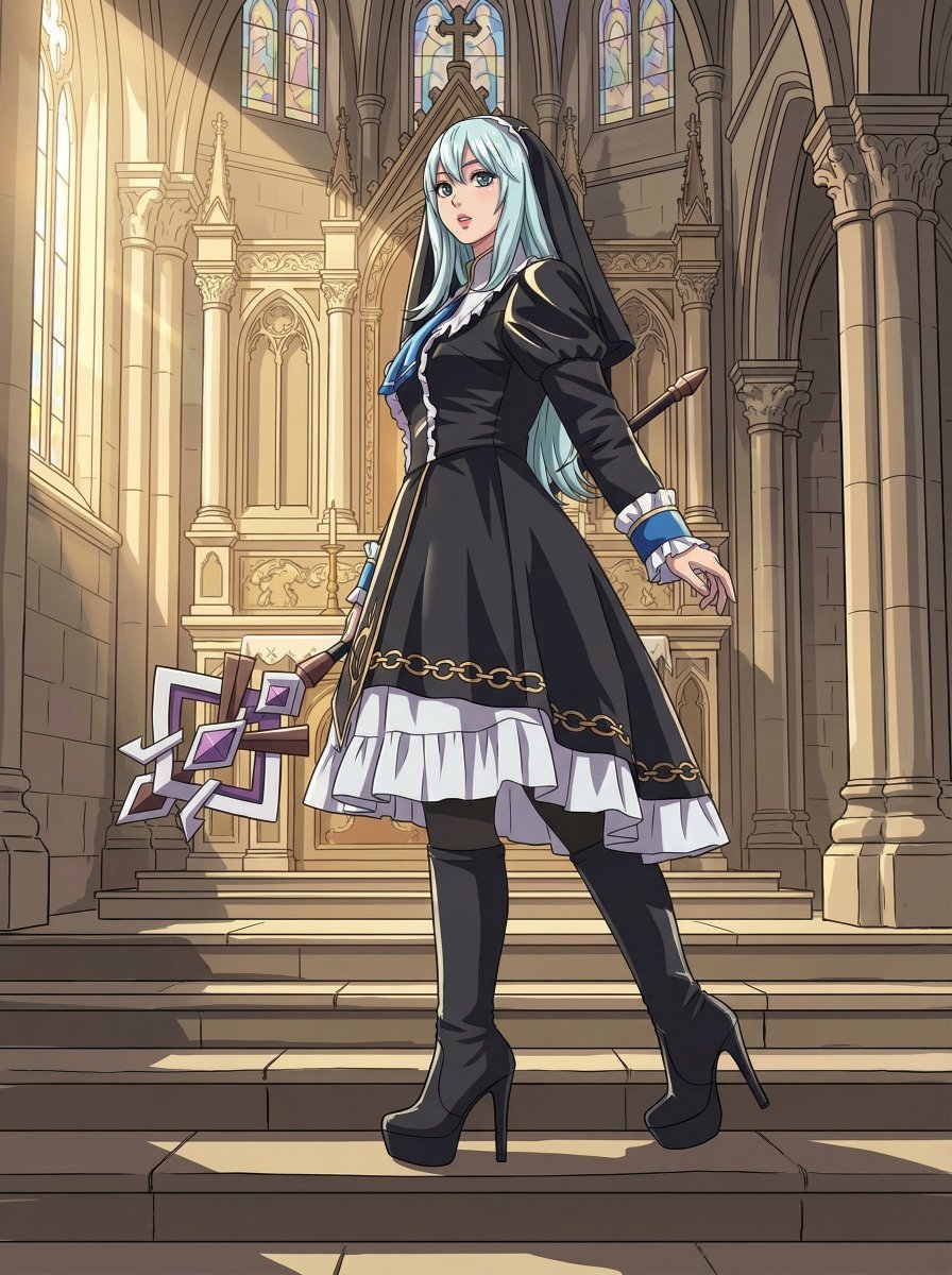 Anime Coloring Study: Flat Anime Style with Directional Light — Nano Banana Pro AI Generated Image