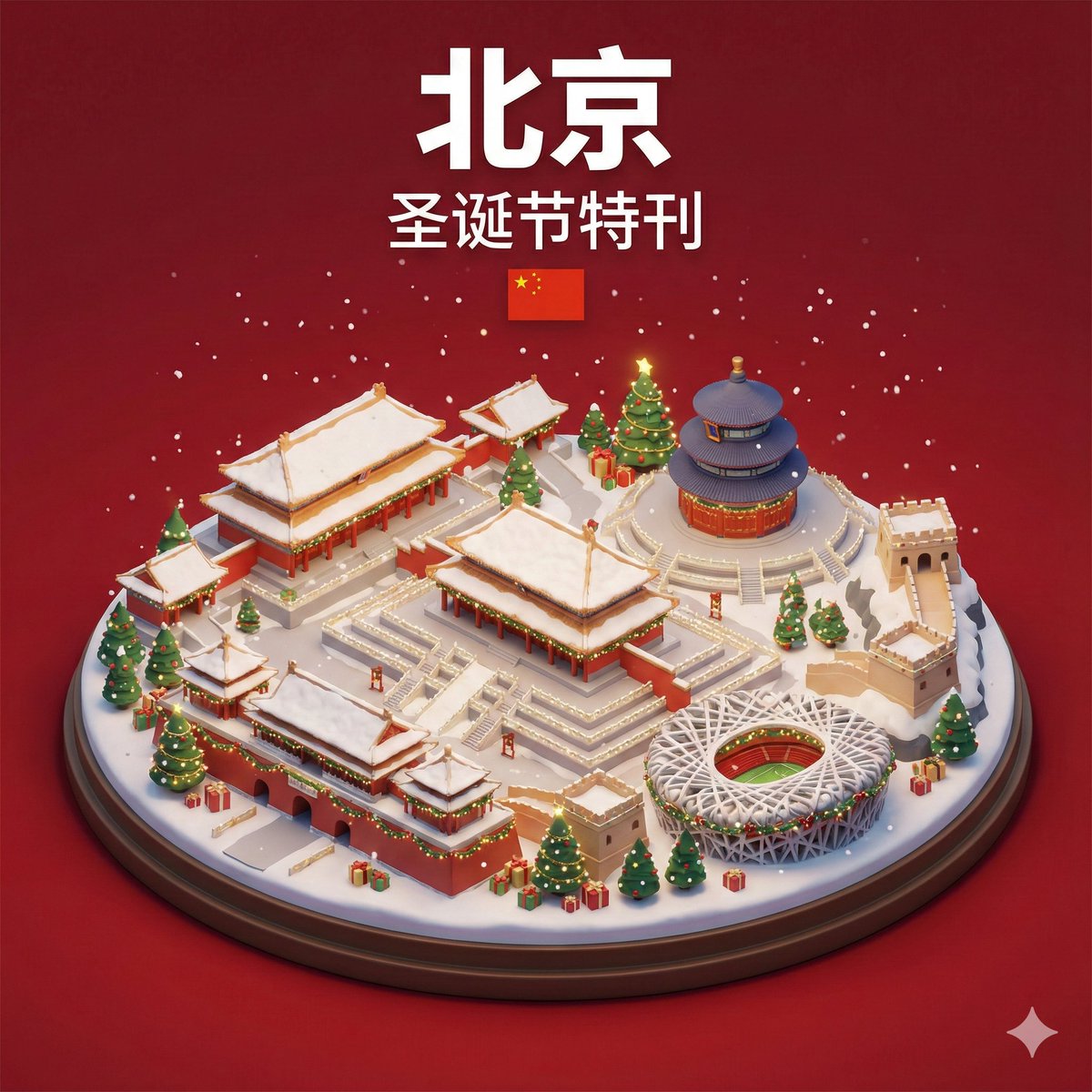 Isometric 3D Miniature City Diorama with Holiday Theme — Nano Banana Pro AI Generated Image