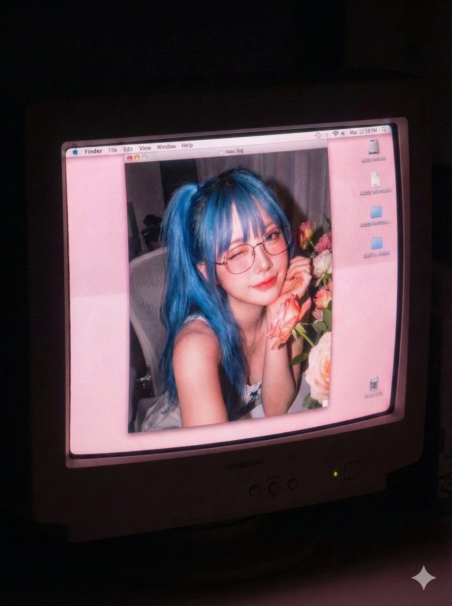 Old Computer Effect Portrait Prompt — Nano Banana Pro AI Generated Image