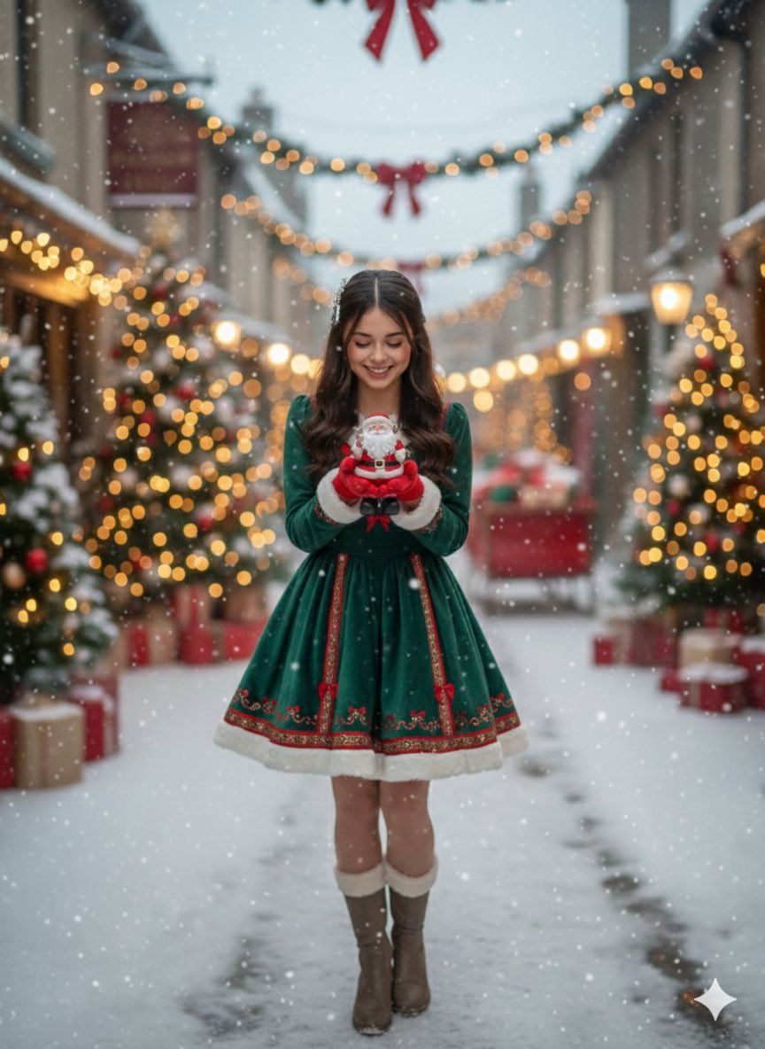 Whimsical Christmas Fantasy Portrait — Nano Banana Pro AI Generated Image