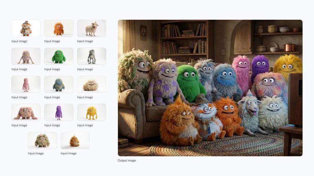 Cozy TV-watching group of fluffy characters — Nano Banana Pro AI Generated Image
